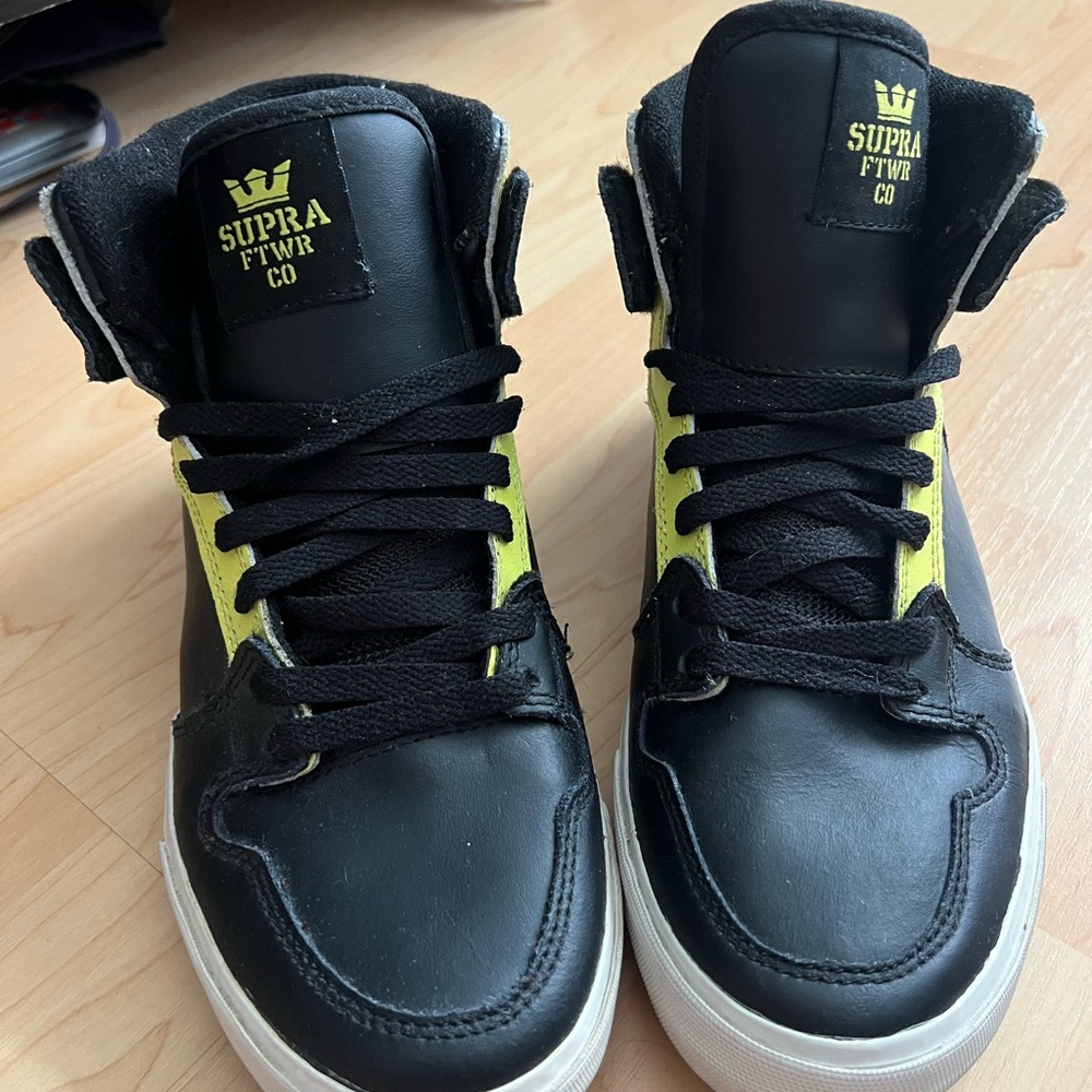 Supra Black and Yellow High-Tops